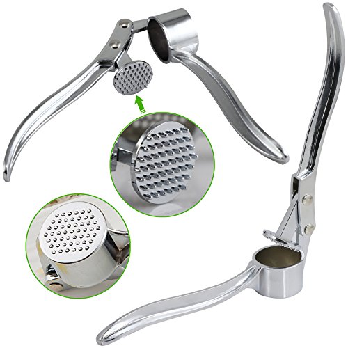 TRIXES Edelstahl Knoblauchpresse Ingwerpresse Küchenutensil Küchenwerkzeug - 3