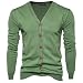 Produktbild Swallowuk Herren Strickjacke Vintage Herbst Winter Warm Slim Fit Strickpullover Männer Jacke Mantel Open Cardigan V-Ausschnitt Sweatshirt Outwear Knitwear (M, Grün)