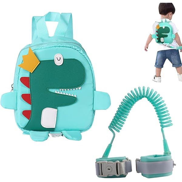 thumbnail image 2 of Cartoon Toddler Mini Backpack With Anti-Lost Harness, Cute Animal Backpack Safety Leash Storage Bag For Boys And Girls 2 of 9