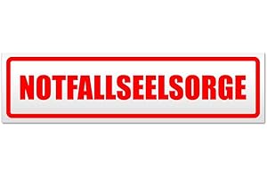 ‎KIWISTAR Kiwistar Notfallseelsorge Magnetschild Schild magnetisch - 30cm Rot - Magnetfolie für Auto PKW Kfz