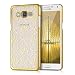 Produktbild kwmobile Hülle für Samsung Galaxy A5 (2015) - Crystal Case Handy Schutzhülle Kunststoff - Backcover Cover klar Barock Tapete Design Gold Transparent