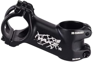 CYSKY Vástago de Bicicleta 25 Grados 31,8 60mm/70mm/90mm/110mm Vástago de MTB Vástago de Manillar de Bicicleta de montaña para Bicicleta, Bicicleta de Carretera, MTB, BMX, Ciclismo