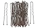 Useful box of 36 dark brown waved hair pins. Longer length 6.5cm. Classic hair accessory. Perfect for buns, up-dos and more.