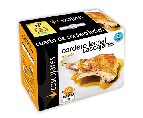 CASCAJARES - Cuarto de Cordero Asado. Cocinado con su propio jugo a falta de terminar unos minutos en el horno. Para 2-3 personas.