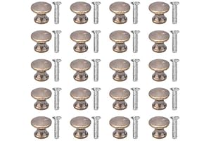 HEEPDD Mini lådknappar, 20 set mini handtag svamp huvud vintage skåp drawer mini metall smyckeskrin fodral knappar ett hål draghandtag