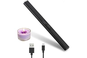 GUBOOM Encendedor de Velas Recargable USB, Encendedor Eléctrico Recargable, Encendedor USB Recargable, Encendedor Cocina Electrico, Encendedor Eléctrico, Mechero Cocina para Velas (Negro)
