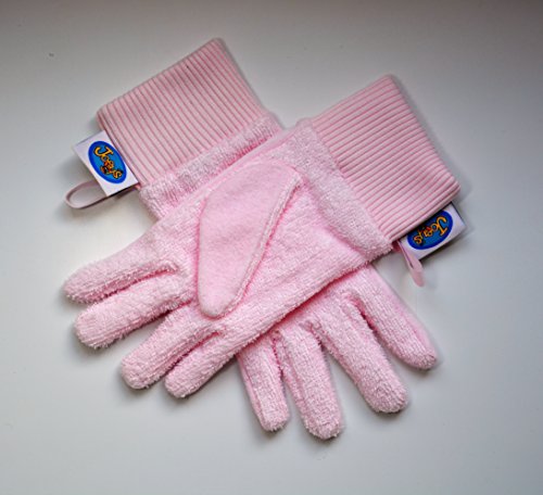Flannel Fingers Bath Gloves (Small/medium, Pink) Award Winning
