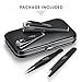 Nail Clippers Set Tweezers Set, LiSmile High Precision Stainless Steel Slanted Pointed Tweezers and Fingernail Toenail Clippers Set with Leather Travel Case for Eyebrow Plucking and Nail Trimming