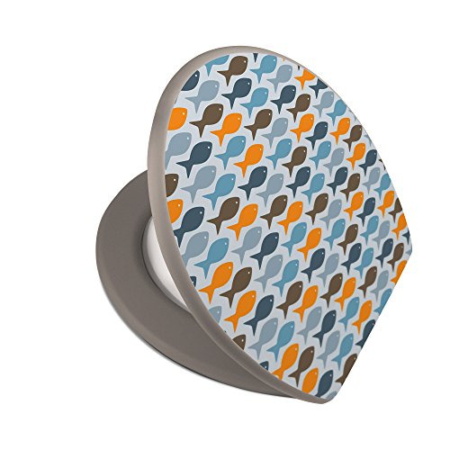 banjado – taupe Design Toilettendeckel WC Sitz Brille 36m x 5cm x 45cm mit Motiv Bunte Fische - 4