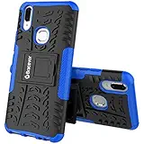 Bracevor Shockproof Vivo V9/Vivo V9 Youth Hybrid Kickstand Back Case Defender Cover - Blue