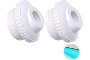 SHANKAM 2 Pcs Schwimmbad Düse, Einströmdüse Pool, Pool Rücklaufdüse, Pool Einlaufdüse Verstellbar, Rücklaufdüse mit Schwenkbarem Kopf, Weiß Pool Zubehör