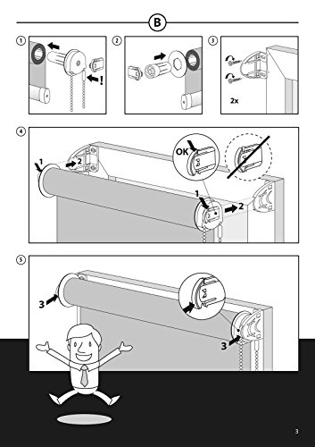 KINDERFENSTERROLLO EULE PINK 90 CM BREIT 150 CM LANG ROSA WEISS BLAU SICHTSCHUTZROLLO INKL. SEILZUG FENSTERROLLO 90×150 CM KINDERROLLO KINDERZIMMER - 4