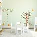 Decowall DM-1401P1402 8 Little Monkeys Tree and Height Chart Kids Wall Stickers Wall Decals Peel and Stick Removable Wall Stickers for Kids Nursery Bedroom Living Room