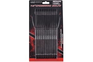 ELONG OUTDOOR 7,5" R9 Armbrustschrauben Carbonpfeile mit mit 2" Flügeln für Zielbogenschießen (12er Pack)