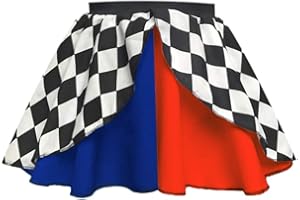 INSPIRED COSTUMES Womens Jester Harlequin Skirt Costume, Fancy Dress, Halloween, Clown, Joker