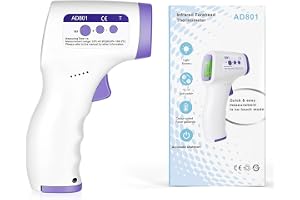 AOOSU Kontaktfri fronttermometer, digital infraröd termometer för spädbarn, barn och vuxna, kroppstemperatur och 2-i-1-objekt