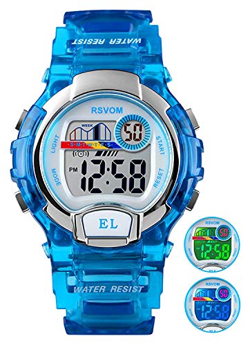Digitaluhren für Jungen Mädchen Uhren, 5ATM Wasserdichte Kinder Uhren Sportuhr mit Wecker/LED Leuchtend, Kinderuhren Digitale Armbanduhren für Geburtstag Weihnachten Studenten Geschenk Blau Digitaluhren für Jungen Mädchen Uhren, 5ATM Wasserdichte Kinder Uhren Sportuhr mit Wecker/LED Leuchtend, Kinderuhren Digitale Armbanduhren für Geburtstag Weihnachten Studenten Geschenk Blau