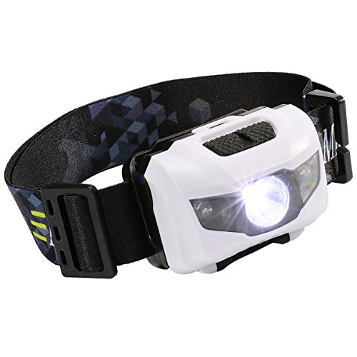 Leicht Stirnlampen und Taschenlampe, Weiß und Rot Glühbirnen, Blinzeln, Wasserdicht, Ersatz Batterie, Tragbar Packetize, Einstellbar Strahl, Für Laufen, Zelten, Arbeiten, Wandern, Radfahren - 4