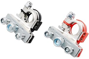 RILOER Bornes de pince de batterie, bornes de borne de batterie positives-négatives 2PCS 12V 3 voies pour moto camping-car RV