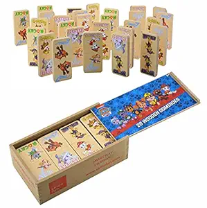 Skillofun Wooden Paw Patrol Dominoes Game (Storage Box with Lid, 3+ Years) - Learning Puzzle for Strategic Thinking