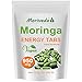 Produktbild Moringa Kapseln 600mg oder Moringa Energy Tabs 950mg – Oleifera, vegan, Qualitätsprodukt von MoriVeda (240 Presslinge)
