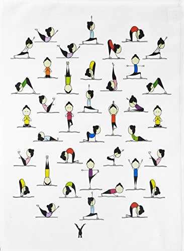 Half a DonkeyThe Yoga Position Cotton Tea Towel