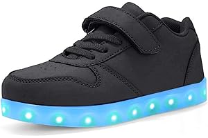 Ansel-UK LED Light up Trainers 7 Colors Luminous Flashing USB Charge Breathable Sport Running Shoes Gymnastic Tennis Sneakers Best Gift for Boys and Girls Birthday