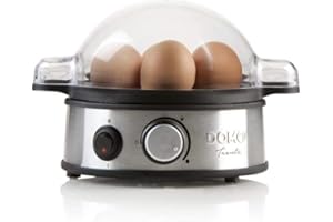 Domo DO9142EK 7huevos Negro, Acero inoxidable, Transparente cuecehuevos - Utensilio para huevos