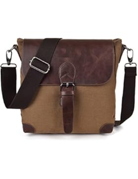Männer Und Frauen Vintage-Leinwand Messenger Ipad Schulter Tote Schule Sport Tasche,C-23cm*14cm*25cm
