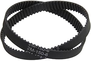 Pexorin Correa de distribución for aspiradora, 2 uds., 2M-150-6 perímetro, 150mm de Ancho, 6mm de Dientes, 75 transportador síncrono for electrodomésticos Cinta de cepillos para Rodillos de vacío