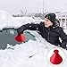 Produktbild Eiskratzer Auto, A Rund Kratzen-Schneeschaufel Werkzeug Scheibenkratzer Auto Windschild Eiskratzer Schnell (Rot, 14cm)