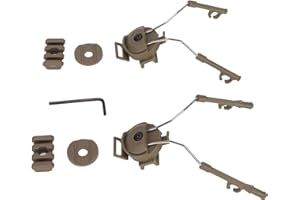 VIKYE Yoidesu ARC-Adapter, Kommunikations-Headset-Schienenaufhängung, ARC-Schienenadapter für Airsoft-Aktivitäten, Linke Rechte Seite, Kopfhörerhalterung, Kompatibel für Comtac