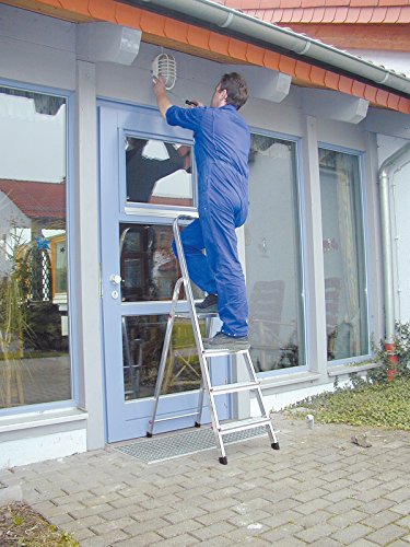 Krause 000705 Stufen-Stehleiter Aluminium max. Arbeitshöhe 2.80 m - 5