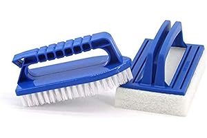 Lifreer Kit de nettoyage pour jacuzzi comprenant une brosse à récurer, une brosse de piscine pour spa et jacuzzi