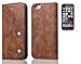 Produktbild Apple iphone 6 plus/6s plus Neu Design Hülle mit Panzerglas,ISENPENK Bronze Linien Pattern Casual Outdoor PU Leder Tasche,Wasserdicht Shockproof Anti Slip Protection Stoßfest Leather Case mit Standfunktion,Original Bookstyle Cover Multifunktions Wallet Flip Case mit Intern Karte Schlitz,Stoßdämpfend Smart Case Wallet Tasche Schutzhülle Leathertasche für Apple iphone 6 plus/6s plus 5.5Zoll[braun#1]+Panzerglas/Schutzfoile/Scutzglas