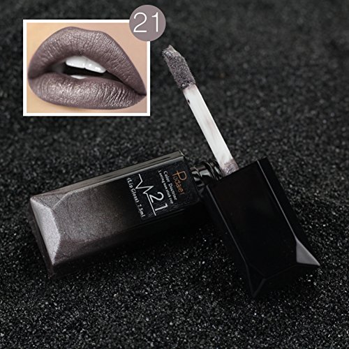 Wishwin Lippenstift Lipstick Lipgloss Liquid Matte Langlebig Feuchtigkeitsspendende wasserdichte Lippenstift 21 Farben