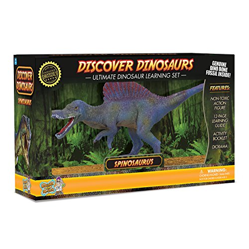 Preisvergleich Produktbild Spinosaurus Action Figure - Includes Real Dinosaur Bone Fossil!