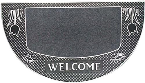 NRQU Pvc semicircle door mat Door mat Door mats Anti-slip pvc door mat.Bathroom mat-B 46x48cm(18x19inch)