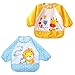 Produktbild Gosear 2 Stk Cute Cartoon Baby Sabbern Kinderkrankheiten Lange Sleeve Bib für 1-3 Jahre Alten Babybett Kleinkinder Baby Fütterung Zubehör Hirsch und Lion Muster