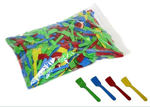 Eislöffelchen Kunststoff 8 cm - 500er Pack bunt gemischt