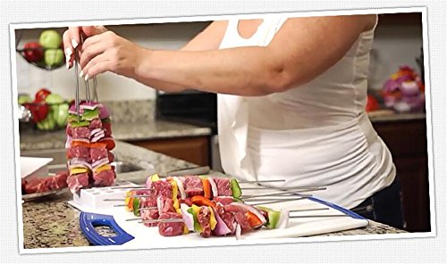 Garyesh 36 Löcher BBQ Kabob Spießmaschine mit Edelstahl Spießen Maker Box - 7