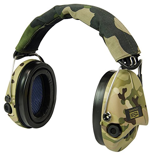 MSA Sordin Supreme Pro X mit integrierter LED Lampe – Aktiver Profigehörschutz, inkl. superbequeme Gelkissen / Camo-Edition / AUX-Eingang - 2