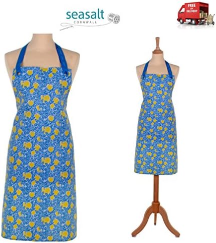 Seasalt Crab Apple Tea Oil Cloth Adjustable Apron 100% Cotton With PVC Coating