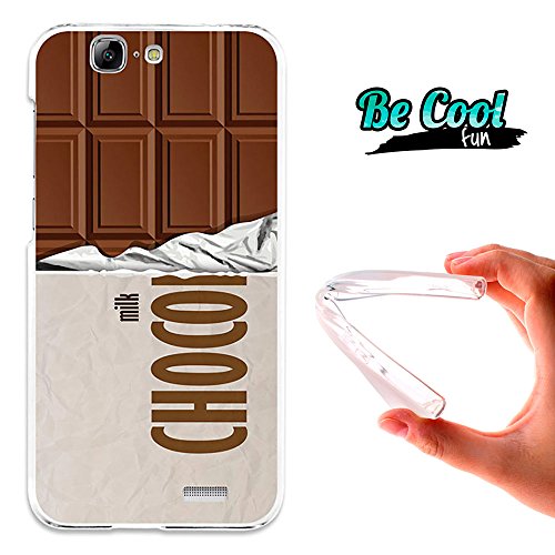 Becool   Fun - Funda Gel Flexible para Huawei Ascend G7  Carcasa TPU fabricada con la mejor Silicona  protege y se adapta a la perfecci  n a tu Smartphone y con nuestro dise  o exclusivo Tableta de chocolate