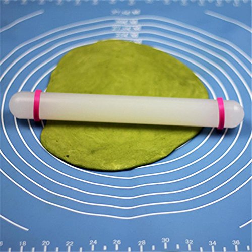 Weiß Antihaft-Teigrolle mit Glide, Fondant Kuchen Teig Roller Stick, Dekorieren Kuchen, Roller, verstellbare Teig Roller Pin, Küche Handwerk Backen Kochen Werkzeug – Kunststoff & #-; 23 x 2,5 cm, 22,9 cm - 9