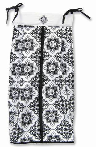 Versailles Black & White Diaper Stacker