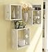 Home Sparkle Sh690 Wall Shelf, Set of 3 (Lacquer Finish, White) RS.899.00