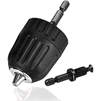 Schnellspannbohrfutter 0.8–10mm JTENG Bohrfutter Schnellspann 3/8-24UNF Sechskantschaft Bohrfutter mit 1/4 Hex Chuck…