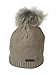 Produktbild Norton Strick Beanie Mütze mit Fell Bommel Herbst Winter Accessoire camel, Größe:one size