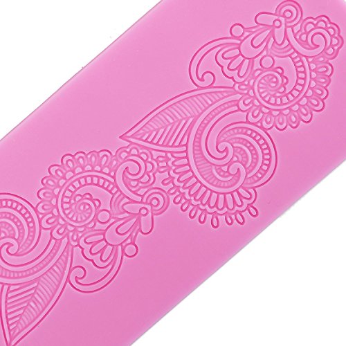 SunJas 6tlg Hochzeit Tortenrand Ausstecher Ausstechform für Torten Fondant Kuchen Marzipan Backen Deko Stempel Set Kit - 5